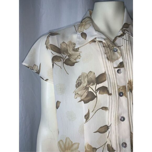 Vintage Chiffon Floral Skirt Set Medium - Picture 3 of 14